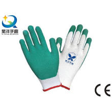 Guantes de trabajo con revestimiento de palma de latex de 10g T / C